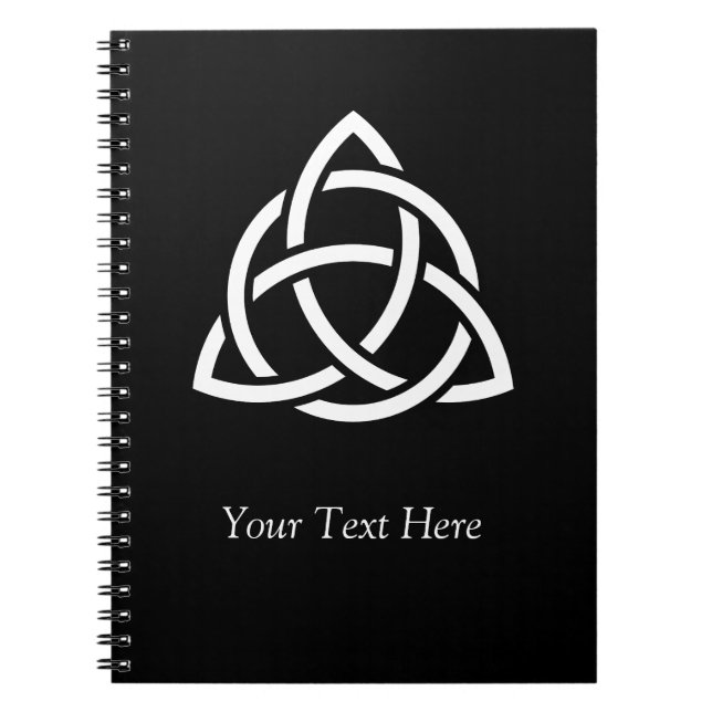 Celtic Trinity Knot Triquetra Symbol Personlig Anteckningsbok (Framsidan)