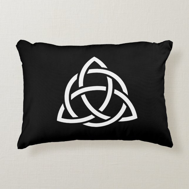 Celtic Trinity Knot Triquetra Symbol Prydnadskudde (Framsidan)