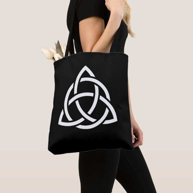 Celtic Trinity Knot Triquetra Symbol Tygkasse (Närbild)