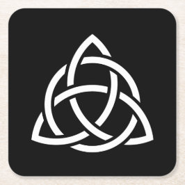 Celtic Trinity Knot Triquetra Symbol Underlägg Papper Kvadrat