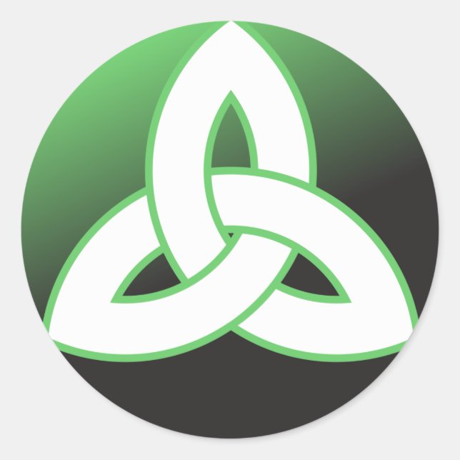 Celtic Trinity Knot Up Runt Klistermärke (Framsida)