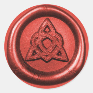 Celtic Trinity Knot with Heart Vax Seal Sticker Runt Klistermärke
