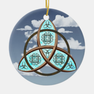 Celtic Trinityfnurra Julgransprydnad Keramik