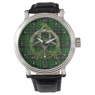Celtic Trinityfnurra och klanMacAlpine Tartan Armbandsur