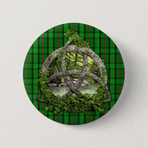 Celtic Trinityfnurra och klanRoss Tartan Knapp