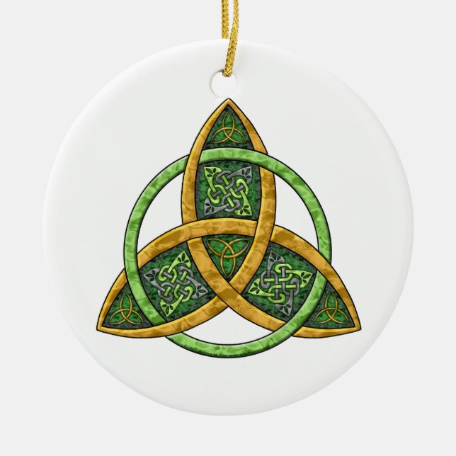Celtic Trinityfnurraprydnad Julgransprydnad Keramik (Framsidan)