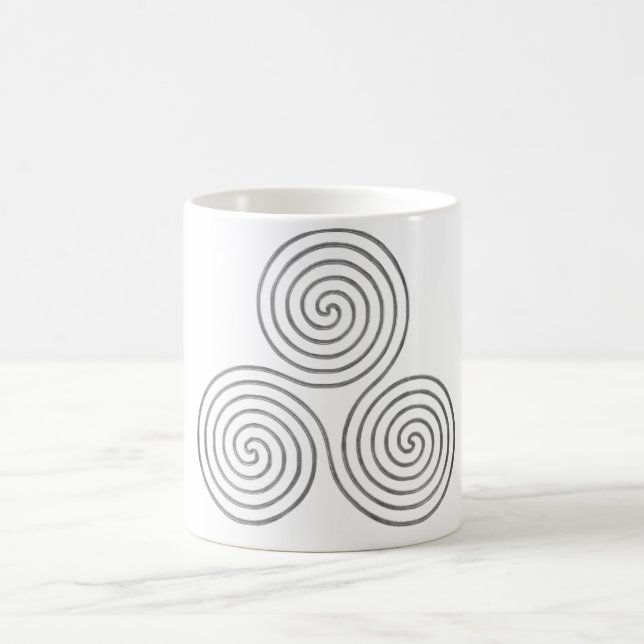 celtic triple spiral - OneLine antique silver Kaffemugg (Center)