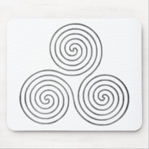 celtic triple spiral - OneLine antique silver Musmatta