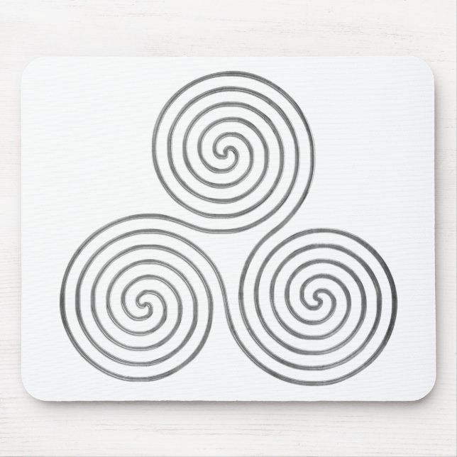celtic triple spiral - OneLine antique silver Musmatta (Framsidan)