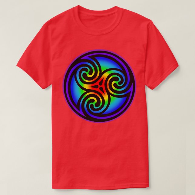Celtic Triple Spiral T Shirt (Design framsida)