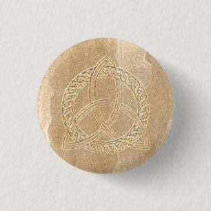 Celtic Triquetra Trinity Knot Button Knapp
