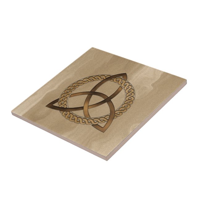 Celtic Triquetra Trinity Knot Ceramic Tile Kakelplatta (Sidan)