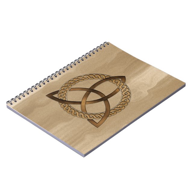 Celtic Triquetra Trinity Knot Notebook Anteckningsbok (Vänstra Sidan)