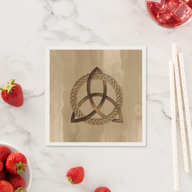Celtic Triquetra Trinity Knot Pappra Napkins Pappersservett (Insitu)