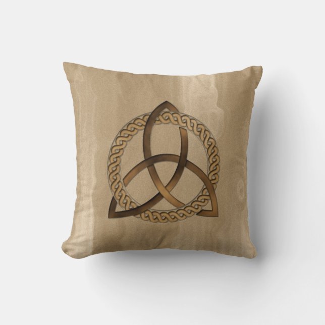 Celtic Triquetra Trinity Knot Pillow Kudde (Framsida)