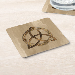 Celtic Triquetra Trinity Knot Underlägg Papper Kvadrat