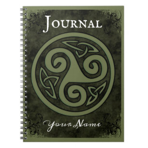 Celtic Triskele eller Triskelion Notebook Journal Anteckningsbok