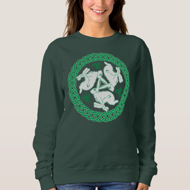 Celtic Triskele Hares T Shirt (Framsida)
