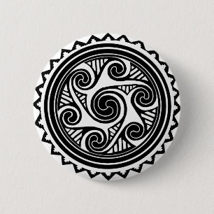 Celtic Triskele Knapp