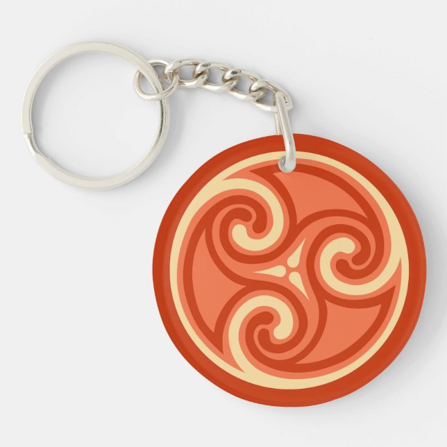 Celtic Triskele Ornament, Mandarin Orange (Framsidan)