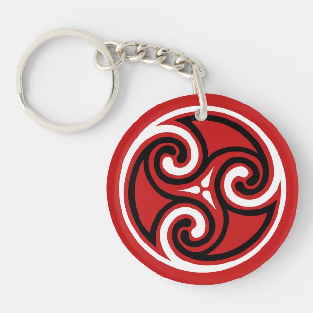 Celtic Triskele Ornament, Red, Black and White (Framsidan)
