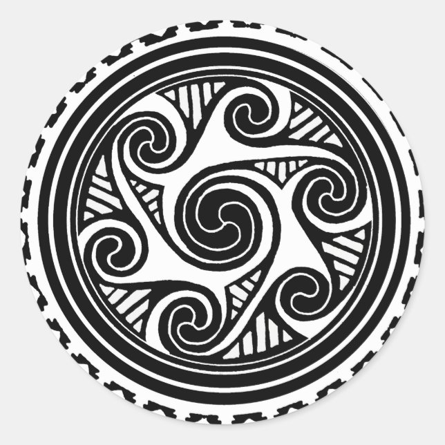 Celtic Triskele Runt Klistermärke (Framsida)