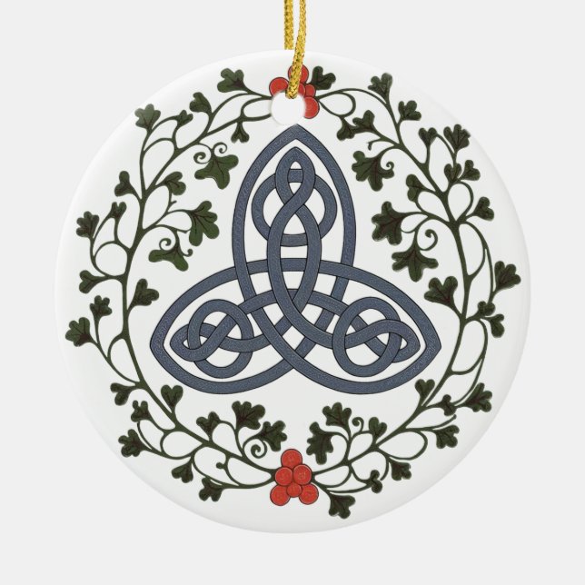Celtic Triskele with Holly and Ivy Ornament (Framsidan)