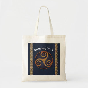 Celtic Triskelion (blå) Anpassningsbar Tygkasse