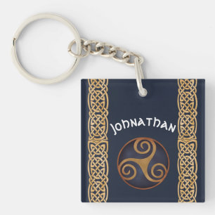 Celtic Triskelion (Blue) Anpassningsbar