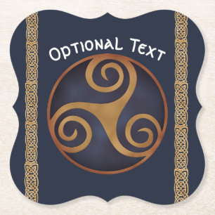 Celtic Triskelion (Blue) Anpassningsbar Underlägg Papper