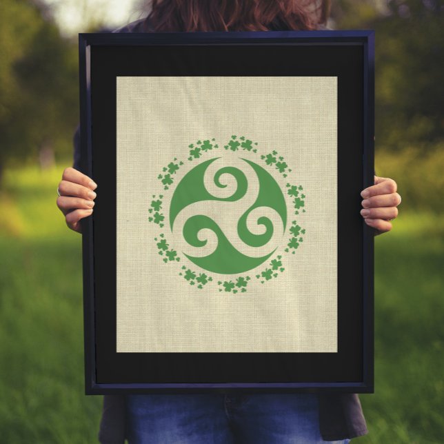 Celtic Triskelion & Shamrocks Poster (Skapare uppladdad)