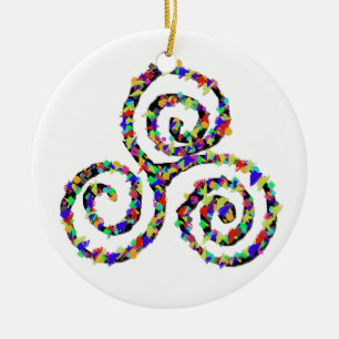 Celtic Triskelion Strength Julgransprydnad Keramik