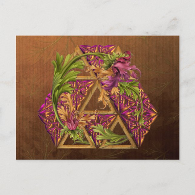 Celtic Triskels Ornamental Vykort (Framsida)