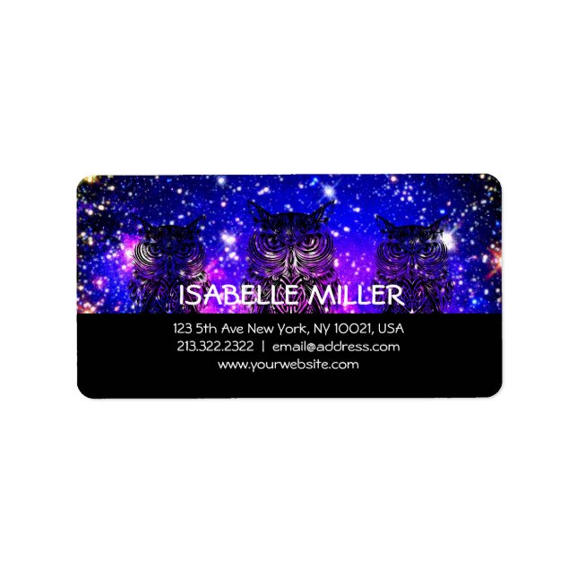 Celtic uggla universum adressetikett (Framsidan)