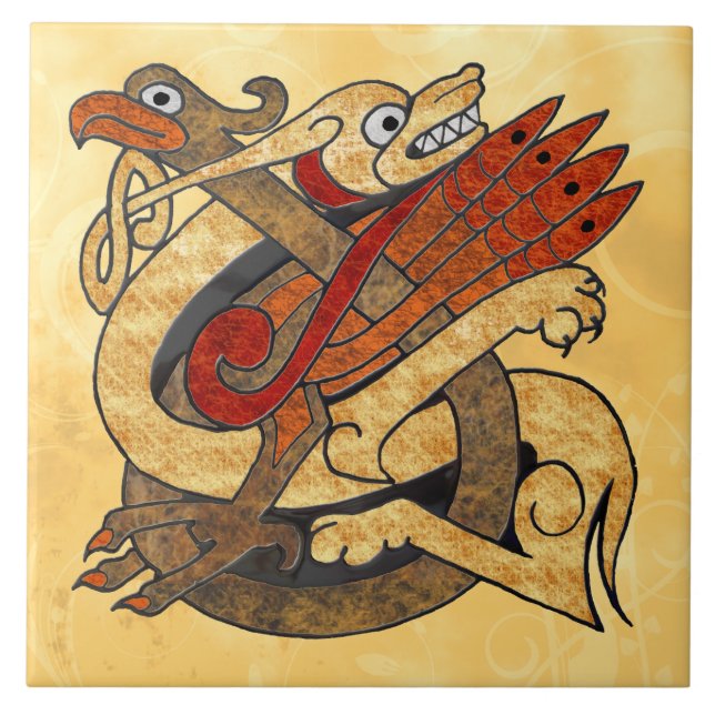 Celtic varelser kakelplatta (Framsidan)