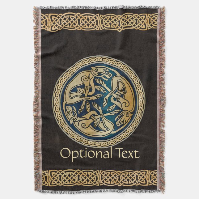 Celtic Varg Knotwork Triad Filt (Framsidan Vertikal)