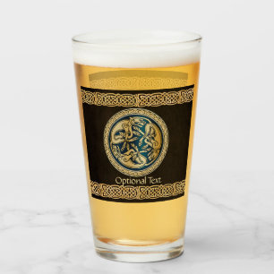Celtic Varg Knotwork Triad Glaskopp