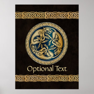 Celtic Varg Knotwork Triad Poster