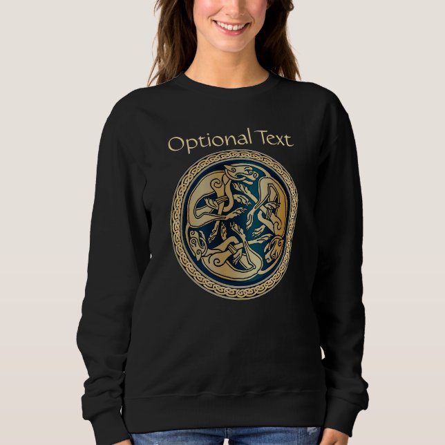 Celtic Varg Knotwork Triad T Shirt (Framsida)