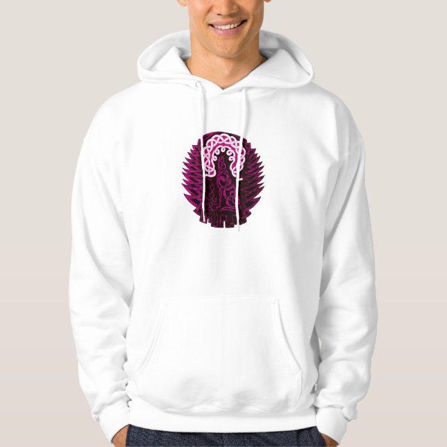 Celtic varg/måne, rosa munkjacka (Framsida)
