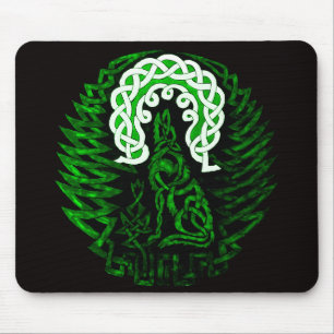 Celtic varg-/månegrönt musmatta