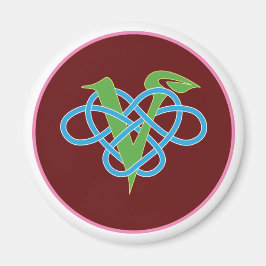 Celtic Vegan Polyamory Circle Magnet