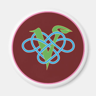 Celtic Vegan Polyamory Circle Magnet