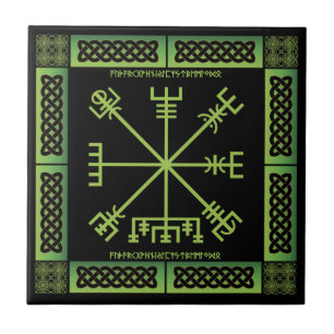 Celtic Vegvisir Ceramic Tile Kakelplatta