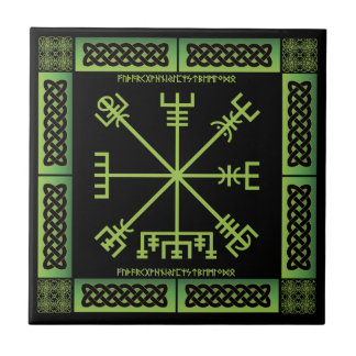 Celtic Vegvisir Ceramic Tile Kakelplatta