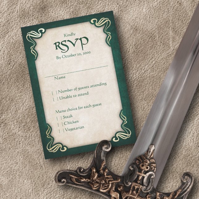 Celtic Viking Dragon Bröllop OSA Kort (Skapare uppladdad)