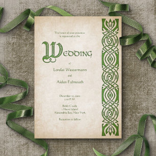 Celtic Viking Fantasy Bröllop Inbjudningar