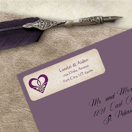 Celtic Viking Fantasy Bröllop Returadress Etikett