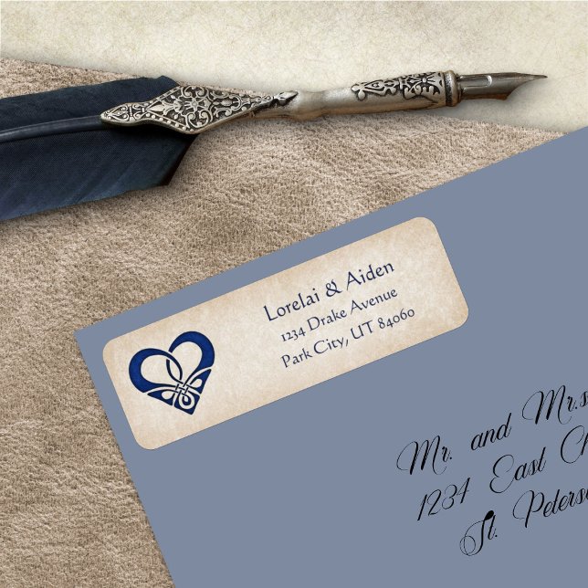 Celtic Viking Fantasy Bröllop Returadress Etikett (Skapare uppladdad)