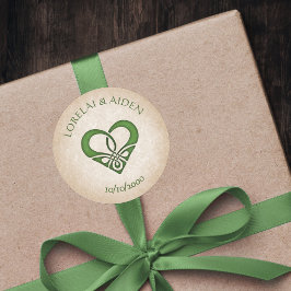 Celtic Viking Fantasy Bröllop Runt Klistermärke